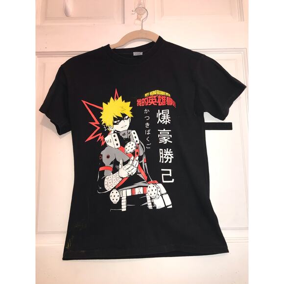 My Hero Academia T-Shirt Men’s S Black Anime Katsuki Bakugo Graphic - Picture 8 of 12
